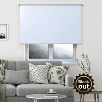 Рулонная штора «Toledo» ø28 фурнитура Белая. Ткань коллекции «Аканта» Silver BO Белый (компл. Россия)