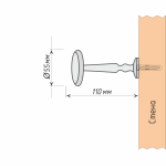 Держатель для штор «Розетка» (ХМ)