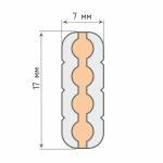 Соединитель цепи управления 3,2х4,2 мм Besta (Золотой дуб)
