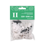 Комплект крепежа для шины двухрядной потолочной 120-200 см (Пластик)