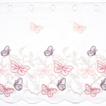 Ткань для штор-кафе коллекция «Butterfly» сиренево-розовый (На отрез высота 45см)