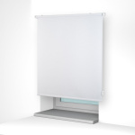 Рулонная штора «MGS» фурнитура Белая. Ткань коллекции «Родонит» Белый