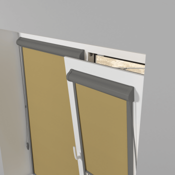 Рулонная штора «UNI 2» фурнитура Темно-серая. Ткань коллекции «Плэин» Хаки (компл. Bestа)