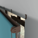 Рулонная штора «MGS» фурнитура Коричневая. Ткань коллекции «Плэин» Тиффани