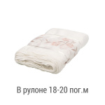 Ткань для штор-кафе коллекция «Romantik» персик с серым (На отрез высота 30см)