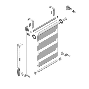 Механизм для рулонной шторы «Мини День-Ночь» белый