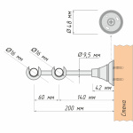 Кронштейн «Открытый Элегия II» (16/16 ЧМ)