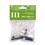 Комплект крепежа для шины трехрядной потолочной 120-200 см (Пластик)