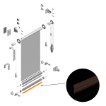 Уплотнитель стального Z-образного отвеса Коричневый