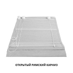 Римская штора белый подъем. мех. инд. размер «Лен» Оливково-серый (Рим стандарт)