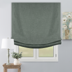 Римская штора Relax с мягкими складками индивидуальный размер «Лен» Оливковый