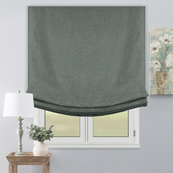 Римская штора Relax инд.размер «Лен» Оливковый (Вена мех. Белый)