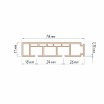Шина потолочная пластиковая двухрядная «OLEXDECO» (175-2)