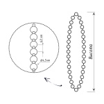 Цепь управления 4,5х6,0 мм закольцованная Белая