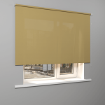 Рулонная штора «Стандарт» фурнитура Белая. Ткань коллекции «Плэин» Хаки