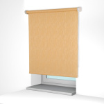 Рулонная штора «Стандарт» фурнитура Белая. Ткань коллекции «Лазурь» Бежевый