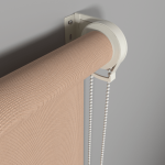 Рулонная штора «Moncada» ø38 фурнитура Белая. Ткань коллекции «Скрин Витара» Бежевый