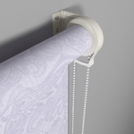 Рулонная штора «Moncada» ø38 фурнитура Белая. Ткань коллекции «Арабеска» Белая