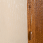 Рулонная штора «Мини» фурнитура Золотой дуб. Ткань коллекции «Лазурь» Бежевый