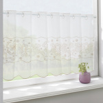 Штора-кафе «Flowers» беж высота 45см (Ширина 190см)