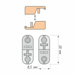 Соединитель цепи управления 4,5х6,0 мм «Капсула» (Прозрачный)