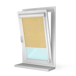 Рулонная штора «UNI 1» фурнитура Белая. Ткань коллекции «Шелк» Кремовый