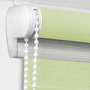 Рулонная штора «Мини День-ночь» Соло/Фисташка 