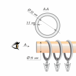 Кольцо 19 круглое с зажимом упак. 10 шт (П)