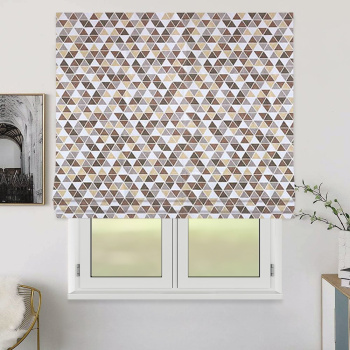 Римская штора белый подъем. мех. «Уно One Touch» «Лувр» Калейдоскоп (Ширина 100 см высота 170 см)