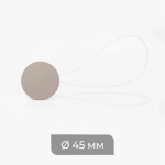 Клипса магнитная Ø4,5 см «Soft touch» с леской 30 см (Бежевый)