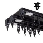 Алюминиевый потолочный карниз «Верона» трехрядный Черный (290-3 бегунок)