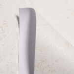 Рулонная штора «MGS» фурнитура Коричневая. Ткань коллекции «Шелк Blackout» Жемчуг