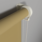 Рулонная штора «Moncada» ø38 фурнитура Белая. Ткань коллекции «Плэин» Хаки