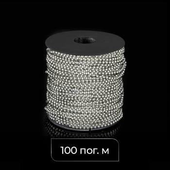 Цепь упр. металлич. 4,5х6,0 мм Хром матовый (Бобина 100 п.м.)