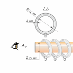 Кольцо 25 плоское «Премиум» упак. 10 шт (ХМ)