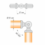 Эркерный соединитель для круглых карнизов (19 ЧН)