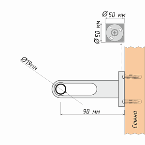 изображение кронштейн «милан i 19» на olexdeco.ru