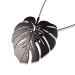 Магнит для штор «Монстера» ø7,5 см для тяжелого веса с тросом 30 см (ЧМ)