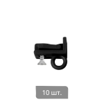 Заглушка с продольным ушком и саморезом H=8 мм упак. 10 шт (Черный)