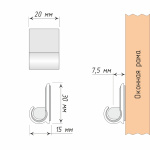 Карниз-кафе «Виргиния» белый (12 мм 85-135)