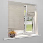 Римская штора «Тулон» индивидуальный размер «Лен» Молочно-кремовый