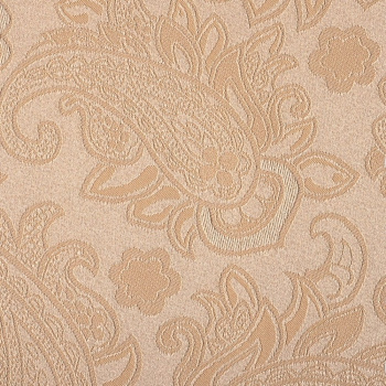 Рулонная штора «Moncada» ø38 фурнитура Белая. Ткань коллекции «Арабеска» Бежевая