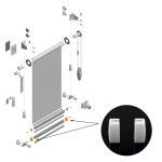 Заглушка для планки нижней стальной Z-образной (Белая)