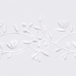 Штора-кафе «Poesie» молоко высота 30см (Ширина 125см)