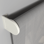 Рулонная штора «Moncada» ø38 фурнитура Белая. Ткань коллекции «Скрин Витара» Серый