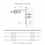 Карниз «2+1» однорядный Белый (L=110 см бегунок)