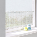 Штора-кафе «Flowers» беж высота 30см (Ширина 78см)