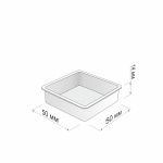 Крышка для блистера 50х50 мм (квадратная) упак. 100 шт (Белый)