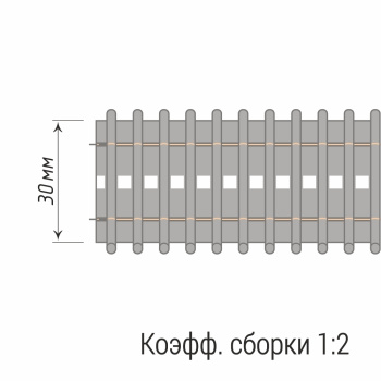 Лента шторная «Карандашная складка» 908/30/1/tr