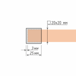 Наконечник «Заглушка Квадро» (20х20 ХМ)